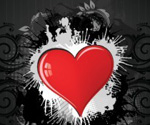 Valentine Hearts On Grunge